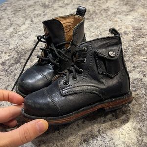 Size 24 EU (size 8 US) Mikoleon GENUINE leather combat boots